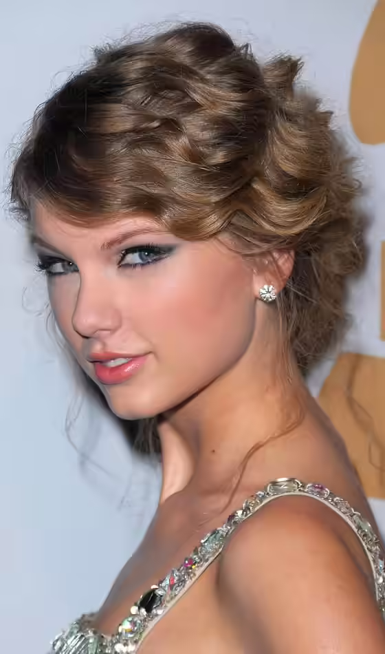 Side Swept Updo - Soft Side Swept Curly Updo Soft Side Swept Curly Updo