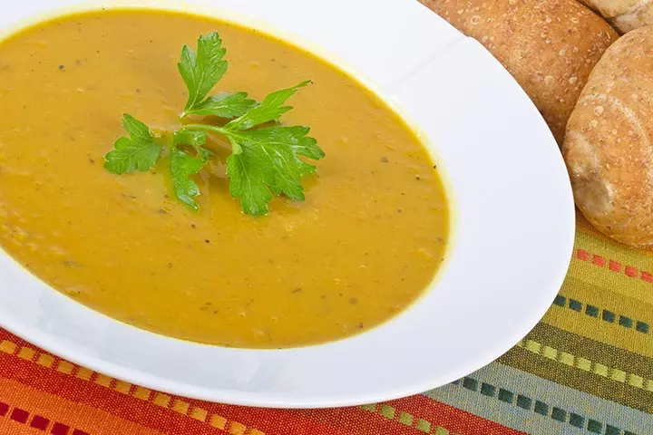 Sweet potato and parsnip soup recipe for kids