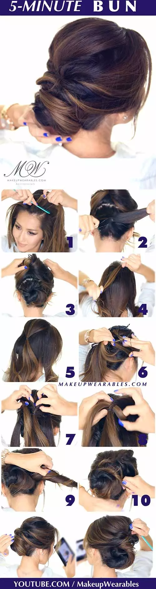 Updo Hairstyles - The 5-Minute Bun