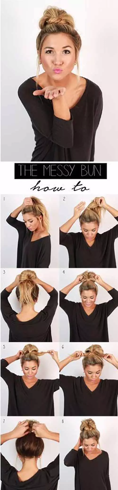 Updo Hairstyles - The Messy Bun