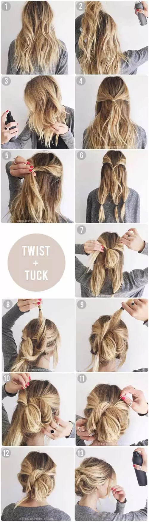 Updo Hairstyles - The Twist And Tuck