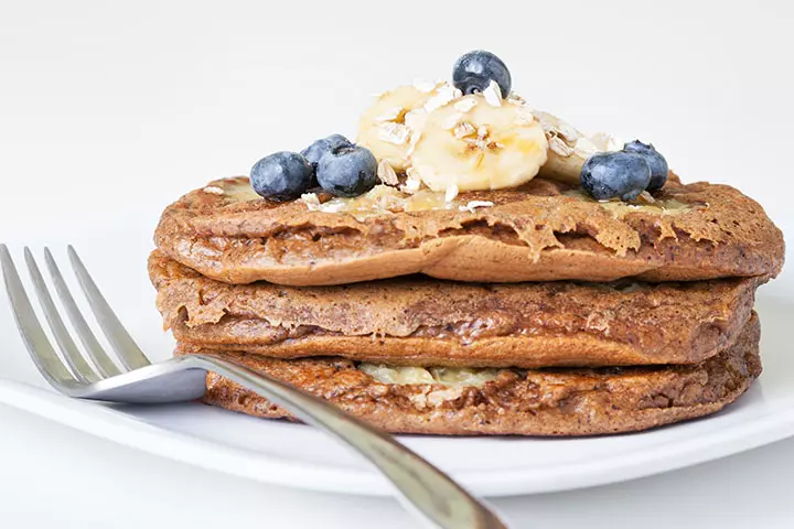 Banana oat pancakes gluten-free food ideas for kids