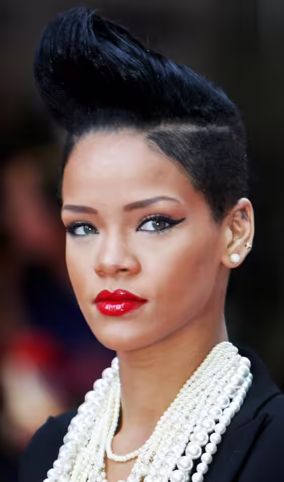 Rihanna Short Hairstyles - Pompadour Mohawk Pompadour Mohawk