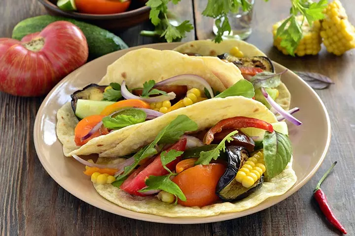 Vegetarian taco salad gluten-free food ideas for kids