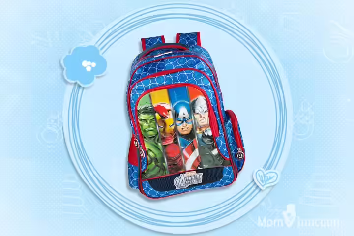 Best Kids Backpacks-Avengers Group Art Faces Blue Bag Avengers Group Art Faces Blue Bag