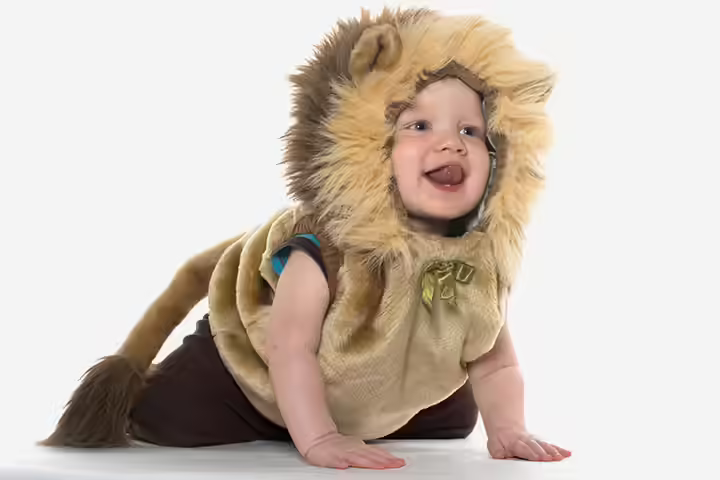 Homemade Baby Halloween Costumes- Baby Lion Baby Lion