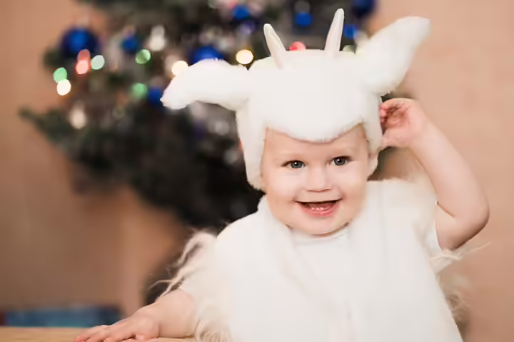 Homemade Baby Halloween Costumes-Baby Sheep Baby Sheep