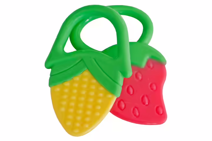 Baby Teething Rings Strawberry & Corn Teether Toys - 2 Pack Baby Teething Rings Strawberry & Corn Teether Toys - 2 Pack