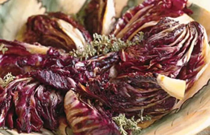 Balsamic-drizzled Roasted Radicchio