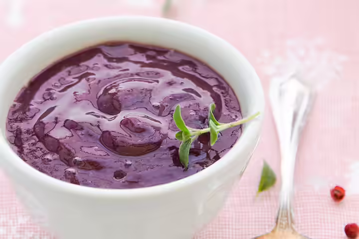 Blueberry with banana mash Blueberry with banana mash
