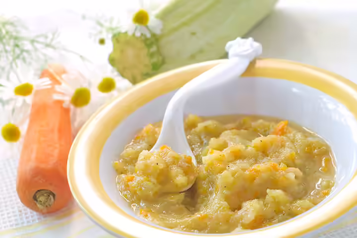 Carrot and green beans puree Carrot and green beans puree