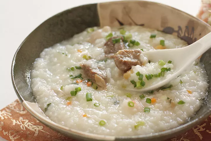 Meat and rice porridge