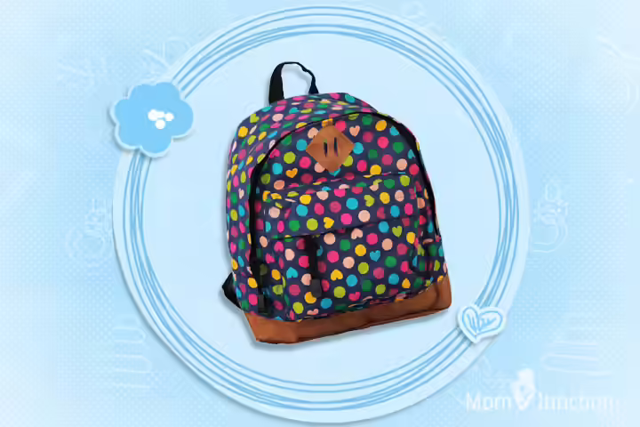 Best Kids Backpacks-Ollington St. Collection Kids Backpack With Polka Dots Ollington St. Collection Kids Backpack With Polka Dots
