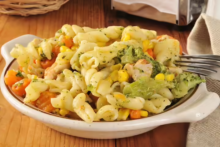 Fun Recipes For Toddlers-Pasta With Leek And Corns Pasta With Leek And Corns