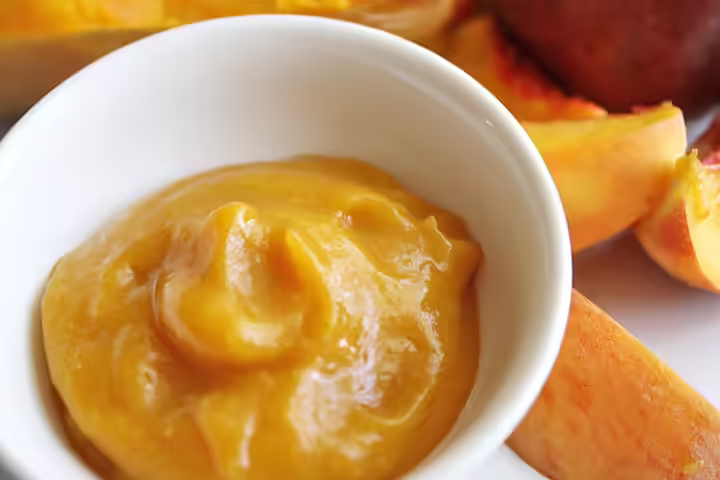 Wholesome Baby Food - Peachy Sweet Potatoes Peachy Sweet Potatoes