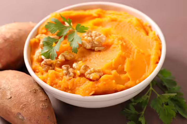 Sweet potato and carrot puree Sweet potato and carrot puree