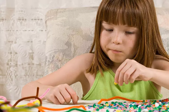 Threading with beads