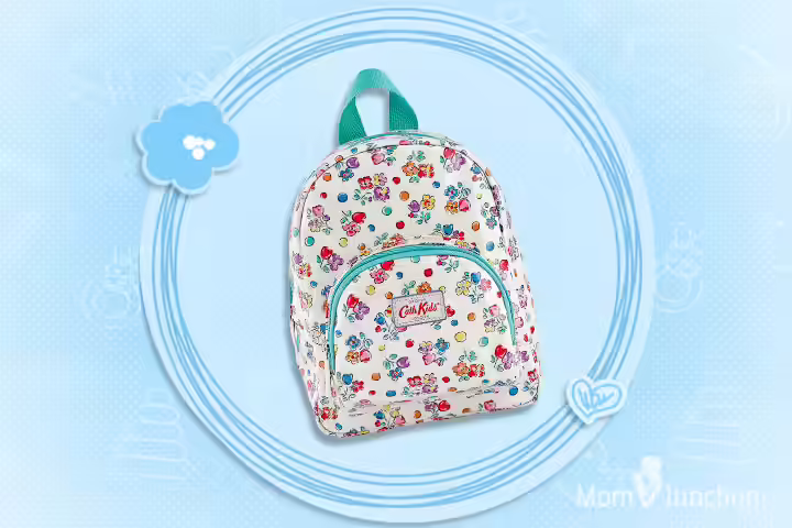 Best Kids Backpacks-White And Blue Heart Print Backpack From Cath Kidston White And Blue Heart Print Backpack From Cath Kidston
