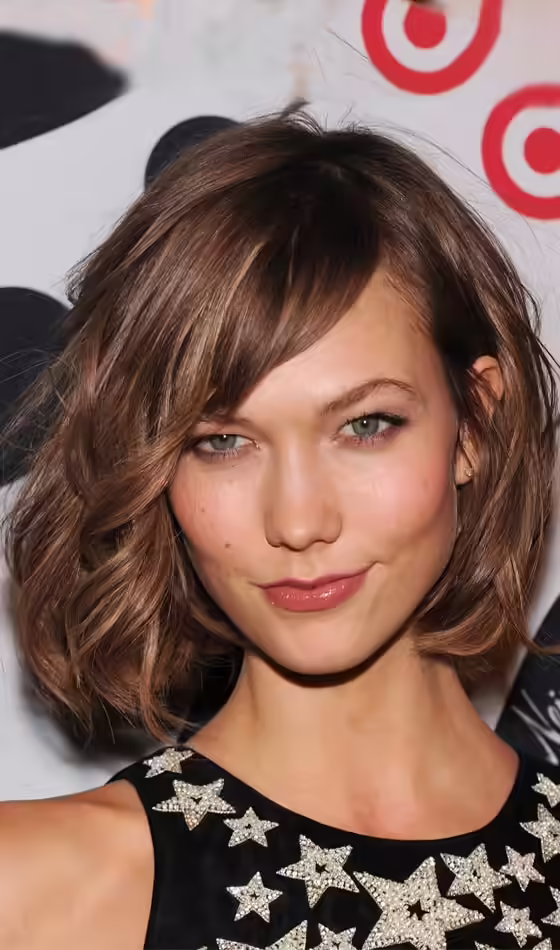 Highlighted Bob Hairstyles - Asymmetrical Wob In Mocha Brown Asymmetrical Wob In Mocha Brown