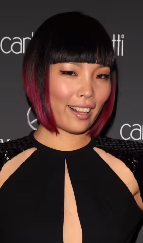 Graduated Bob Hairstyles - Bob With Blunt Bangs And Red Highlights Bob With Blunt Bangs And Red Highlights