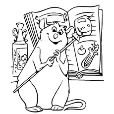 Ratatouille Movie Character Emile Coloring Sheet