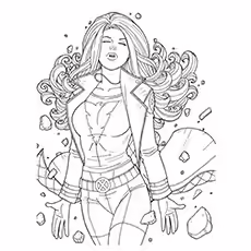 vX-Men Coloring Pages - Jean Grey Jean Grey