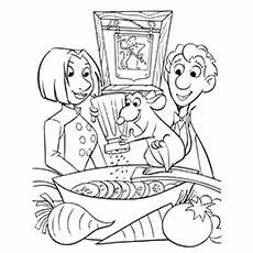 Linguini And Colette With Remy Linguini And Colette With Remy Pic to Color