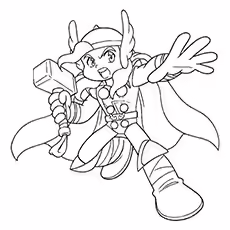 Little Thor Little Thor Coloring Page to Print