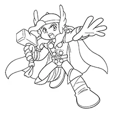 Little Thor Coloring Page to Print