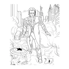 Loki Coloring Page Printable 