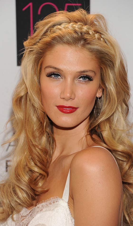 Long Curls With Crowning Braid Long-Curls - Homecoming Hairstyles