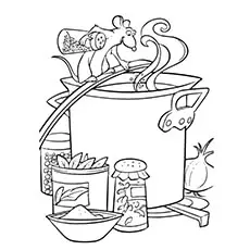 Making Ratatouille Coloring Page