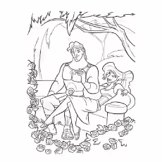Megara And Hercules Coloring Page of Megara And Hercules