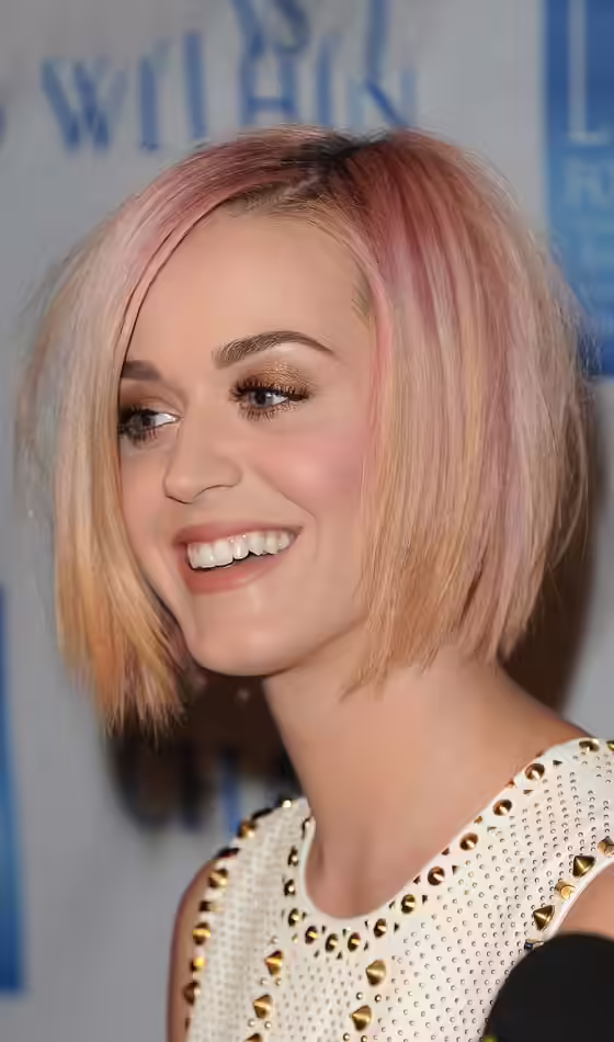 Highlighted Bob Hairstyles - Pink To Orange Ombre Pink To Orange Ombre1
