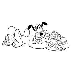 Pluto Day Dreaming Picture to Color