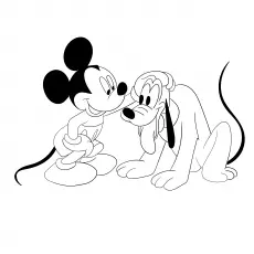 Pluto With Mickey