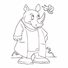 Rhino Talking To A Bee