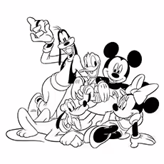Sensational Six Friends Sensational Six Friends Coloring Page