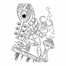 Thor In Action Thor In Action Coloring Page