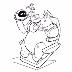 Wall-E Coloring Pages - Captain B McCrea Captain B McCrea