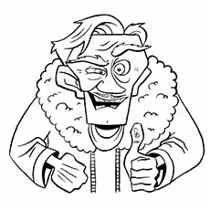 Charles F. Muntz Coloring Page of Charles F. Muntz from the Movie Up