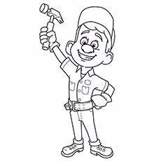 Wreck It Ralph Coloring Pages - Fix-It Felix, Jr Fix-It Felix, Jr