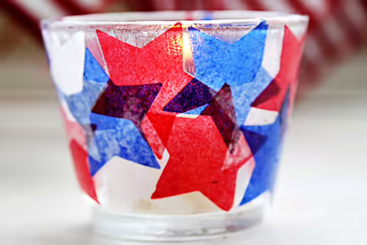 4th Of July Crafts For Kids - Fourth Of July Votive Candles Fourth Of July Votive Candles