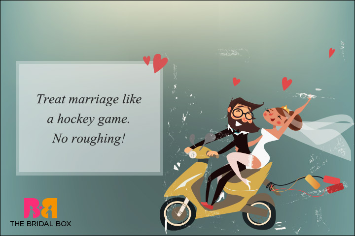 Funny Wedding Wishes - Hockey Lovers