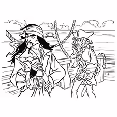 Jack Sparrow Coloring Pages - Jack With Elizabeth Swan Jack With Elizabeth Swan