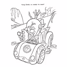Wreck It Ralph Coloring Pages - King Candy King Candy