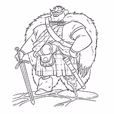 Brave Coloring Pages - King Fergus King Fergus
