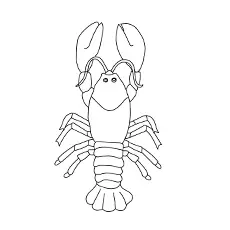 Simple Lobster Coloring Image