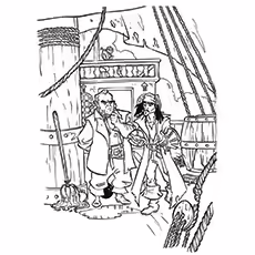 Jack Sparrow Coloring Pages - Sparrow With Gibbs Sparrow With Gibbs