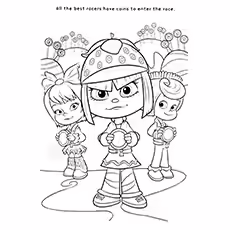 Wreck It Ralph Coloring Pages - Sugar Rush Racers Sugar Rush Racers
